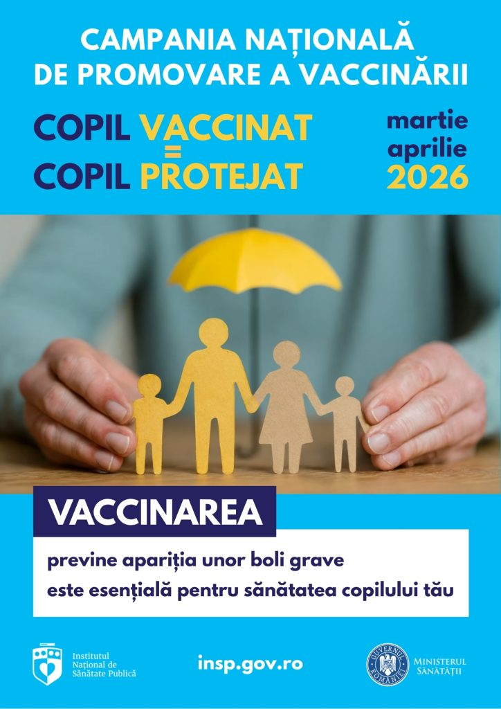 MARTIE – APRILIE 2026 CAMPANIA NAȚIONALĂ  DE PROMOVARE A VACCINĂRII